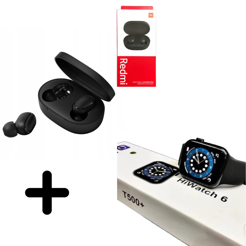 Airdots 2 Redmi AAA + Smartwatch Serie 8 Hiwatch Doble Pares Manillas